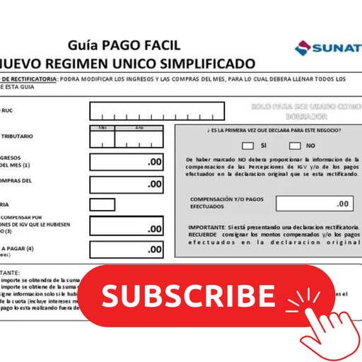 Pago SUNAT Nuevo RUS - Cat. 2 (Suscripción)